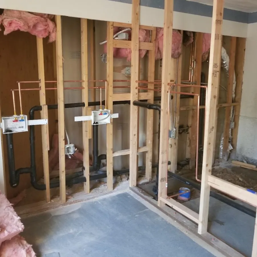 Copper pipe rough-in and plumbing installation in Oskaloosa